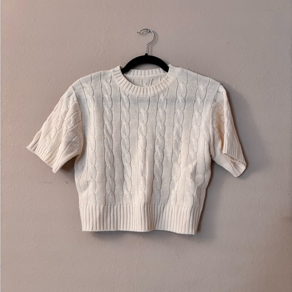 Crop Short Sleeve Sweater